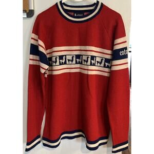COTOPAXI Sweater Womens XXLarge Red White Blue Cashllama Llama Wool